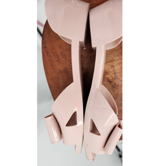 Melissa Classic Blush Pink Nude Peep Toe Classic Classy Jellie Flat Size EU 40 9 - Picture 13 of 15